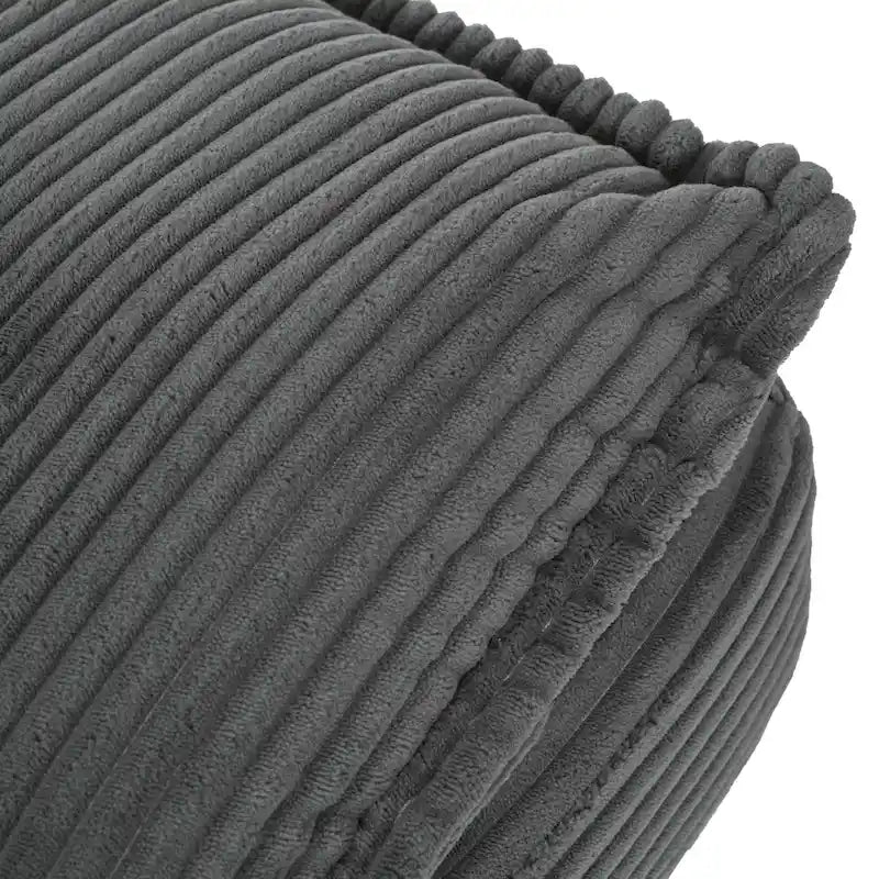 85.4 modernes geschwungenes Sofa, Couch mit gepolsterter Rückenlehne und 2 dekorativen Zierkissen, Cordstoff