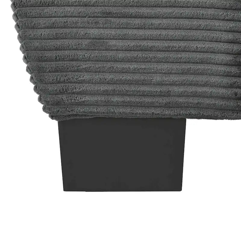 85.4 modernes geschwungenes Sofa, Couch mit gepolsterter Rückenlehne und 2 dekorativen Zierkissen, Cordstoff
