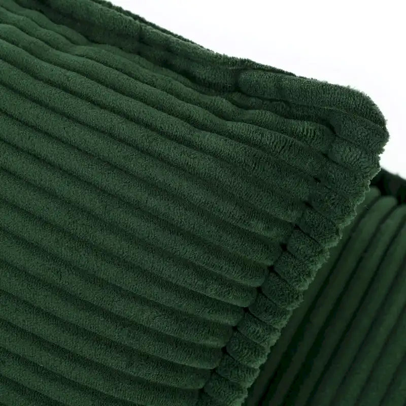 85.4 modernes geschwungenes Sofa, Couch mit gepolsterter Rückenlehne und 2 dekorativen Zierkissen, Cordstoff