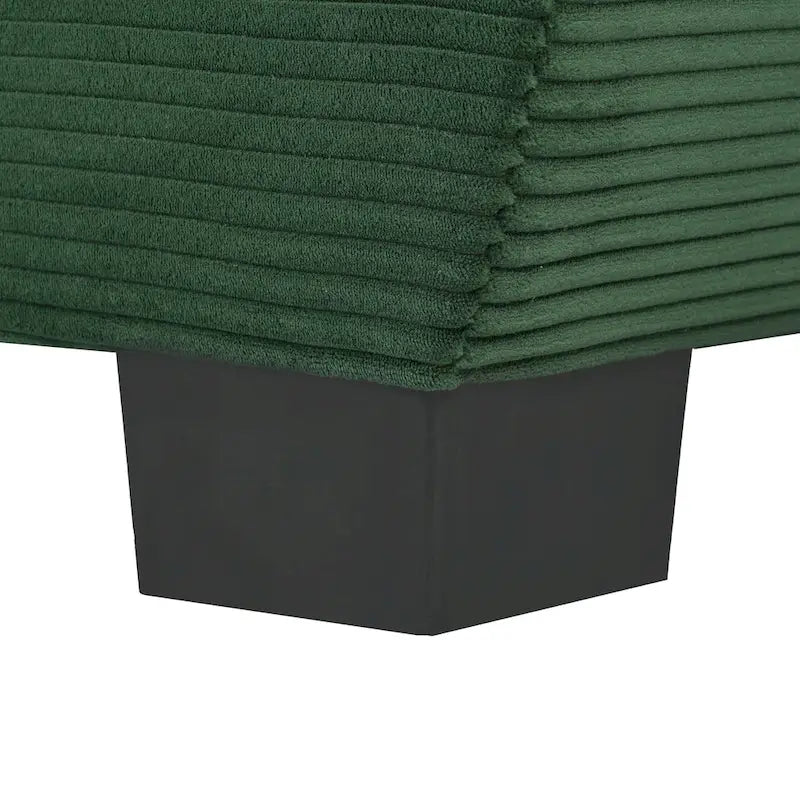 85.4 modernes geschwungenes Sofa, Couch mit gepolsterter Rückenlehne und 2 dekorativen Zierkissen, Cordstoff