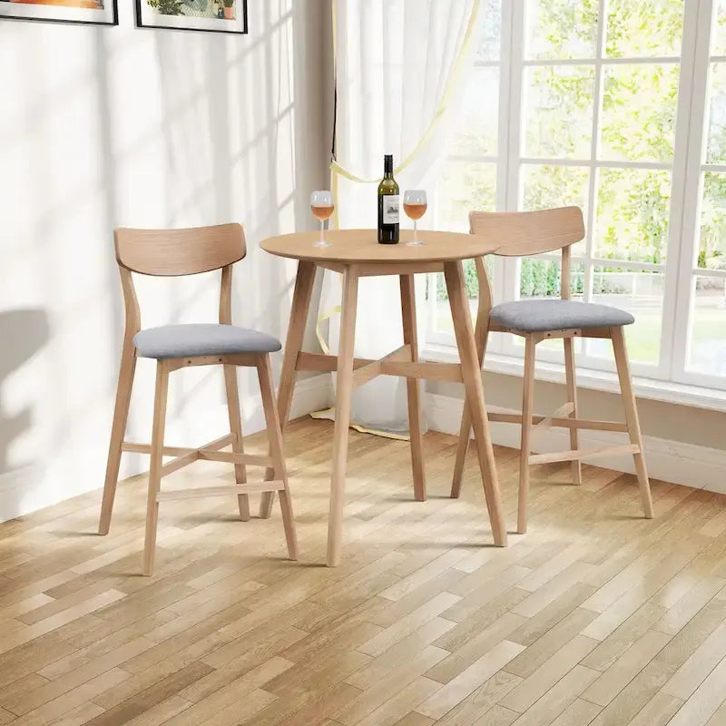 Lot de 2 tabourets de comptoir modernes avec dossier, hauteur comptoir, revêtus de tissu, pour îlot de cuisine