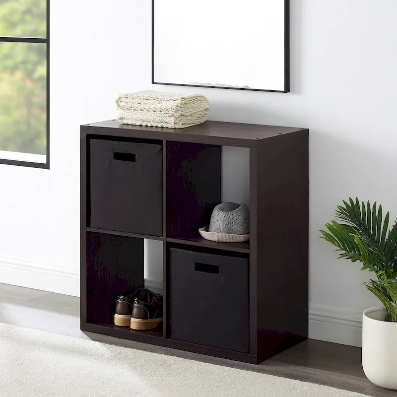 Meuble de rangement à quatre cases - 30 - brun expresso