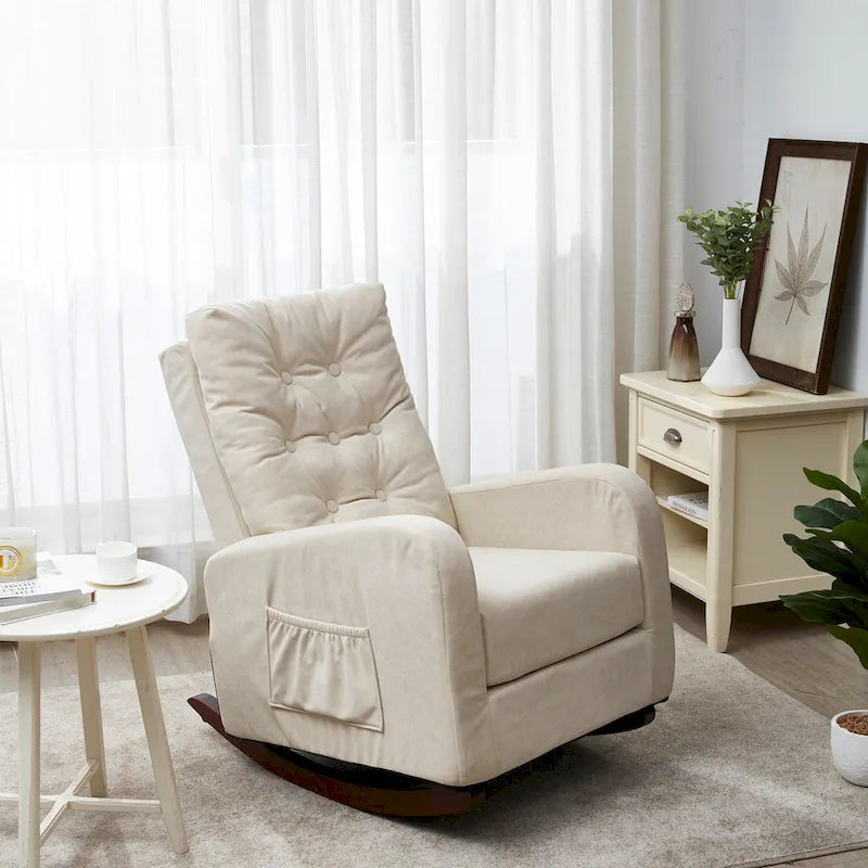 Modernes Relaxsofa mit manueller Liegefunktion, verstellbarer Relaxsessel, gepolstertes Einzelsofa mit Taschen für Wohnzimmer und Schlafzimmer