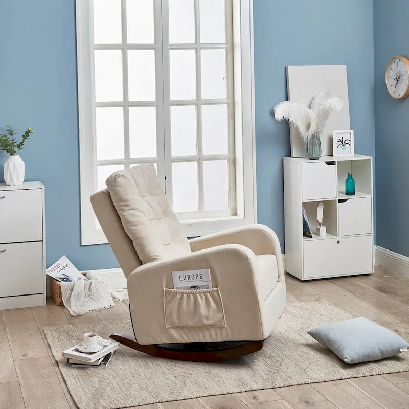 Canapé inclinable à dossier basculant, moderne et réglable, fauteuil inclinable une place rembourré avec poche, pour le salon ou la chambre