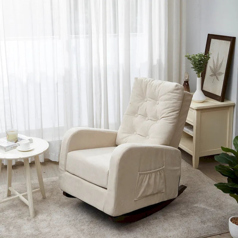 Modernes Relaxsofa mit manueller Liegefunktion, verstellbarer Relaxsessel, gepolstertes Einzelsofa mit Taschen für Wohnzimmer und Schlafzimmer
