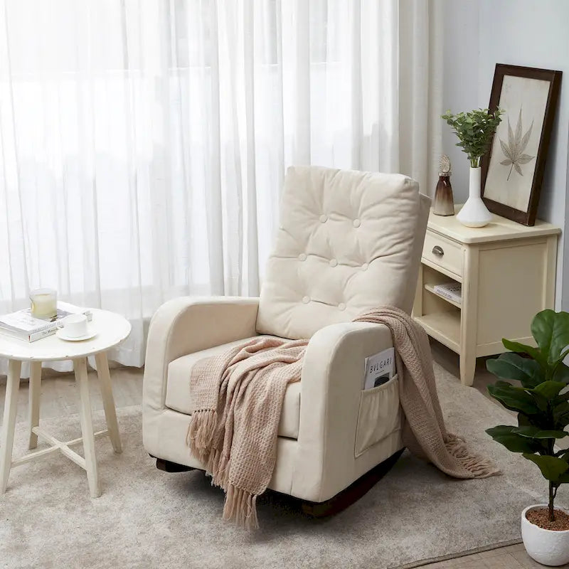 Canapé inclinable à dossier basculant, moderne et réglable, fauteuil inclinable une place rembourré avec poche, pour le salon ou la chambre