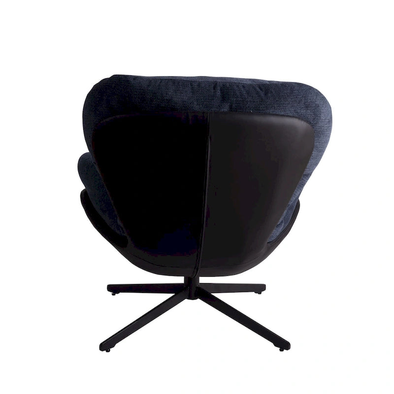 Chaise de bureau moderne en chenille, pivotante à 360°, avec piètement en métal
