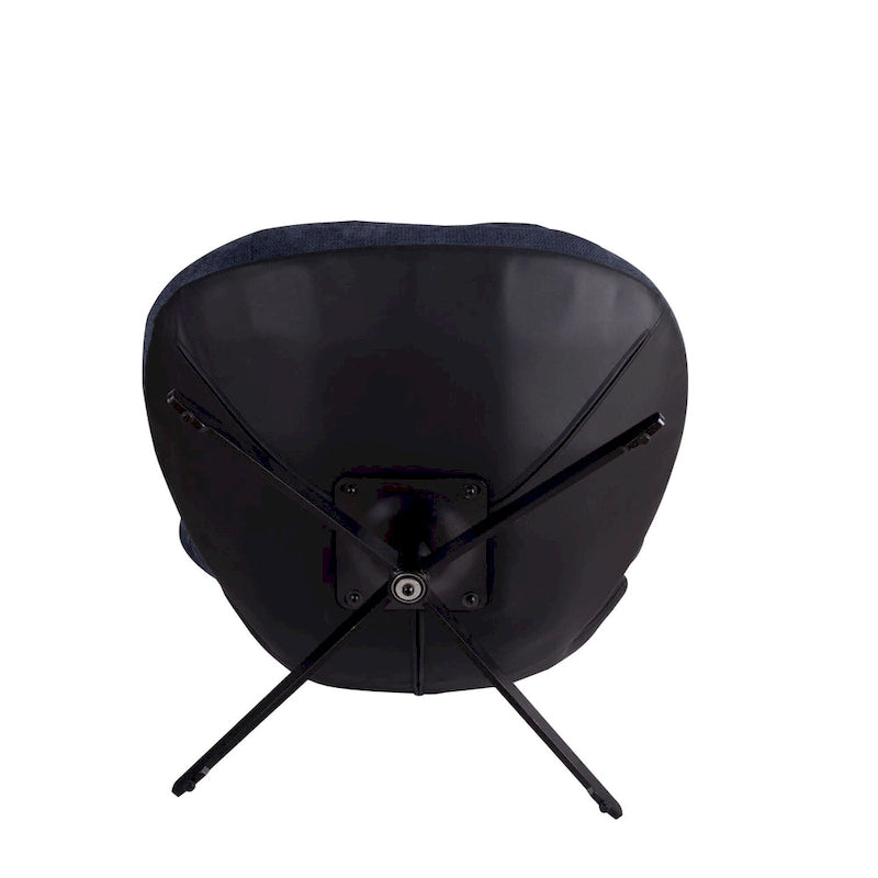 Chaise de bureau moderne en chenille, pivotante à 360°, avec piètement en métal
