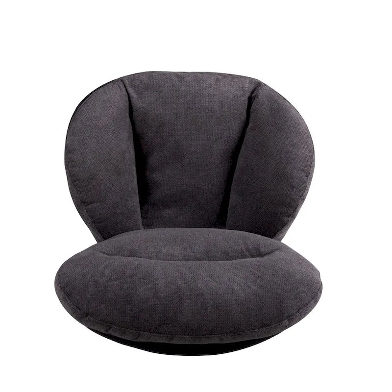 Chaise de bureau moderne en chenille, pivotante à 360°, avec piètement en métal