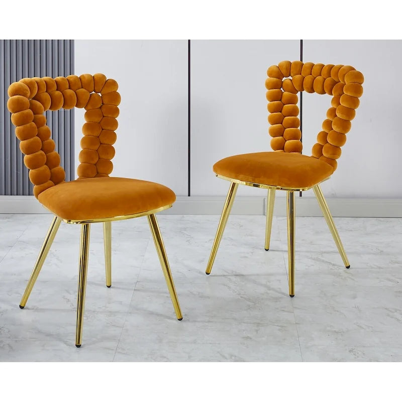 Fauteuils d'appoint avec pieds en fer (lot de 2)