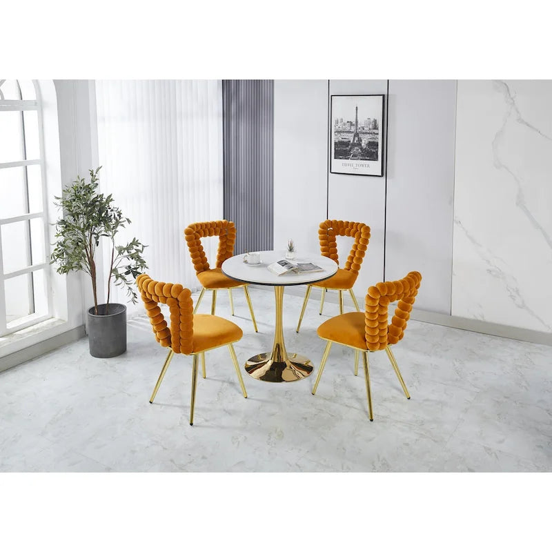 Fauteuils d'appoint avec pieds en fer (lot de 2)