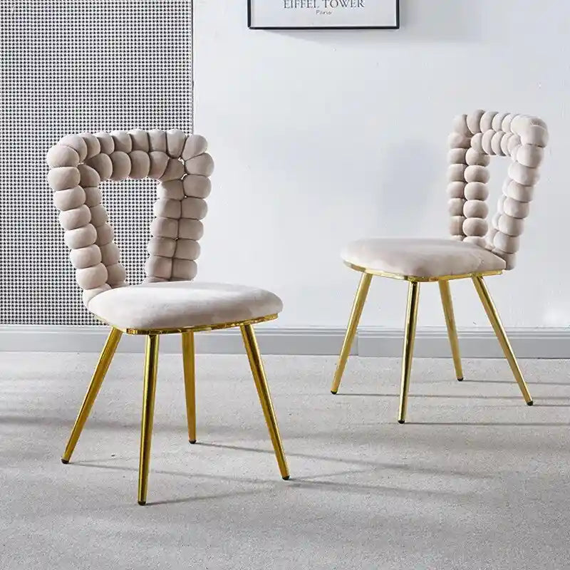 Fauteuils d'appoint avec pieds en fer (lot de 2)