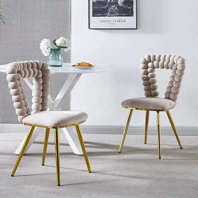 Fauteuils d'appoint avec pieds en fer (lot de 2)