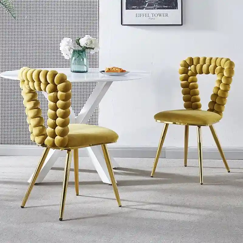 Fauteuils d'appoint avec pieds en fer (lot de 2)