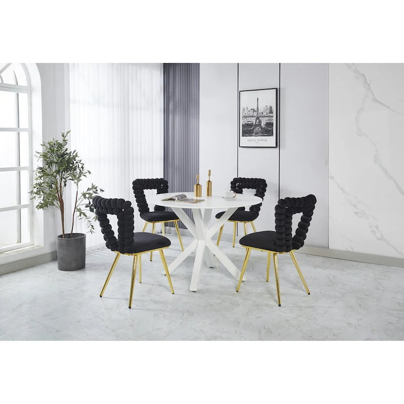 Fauteuils d'appoint avec pieds en fer (lot de 2)