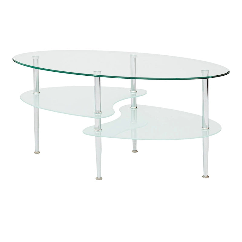 Table basse moderne en verre dépoli de 38