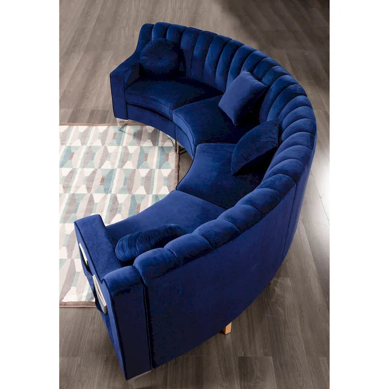 Canapés et sofas en velours, 4 places, de forme ronde
