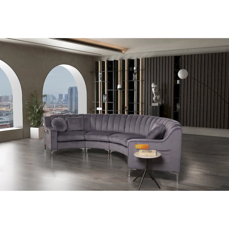 Canapés et sofas en velours, 4 places, de forme ronde