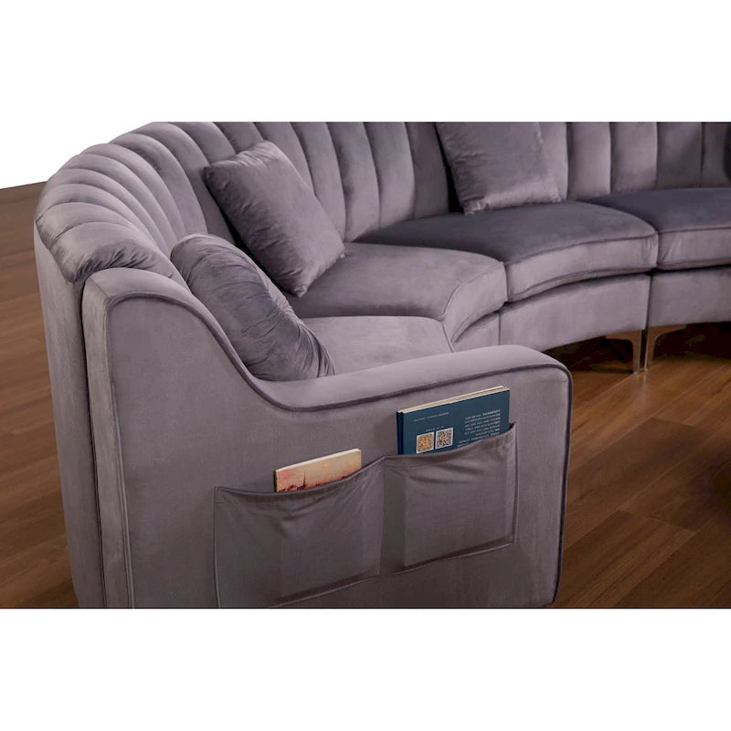 Canapés et sofas en velours, 4 places, de forme ronde