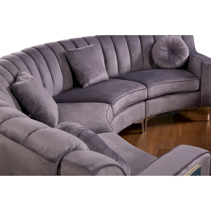 Canapés et sofas en velours, 4 places, de forme ronde