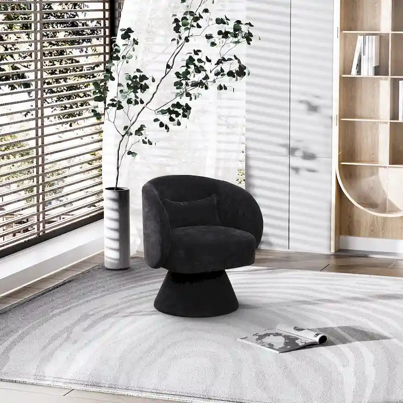 Moderne drehbare Kuschelsessel in Fassform mit 360-Grad-Drehfunktion