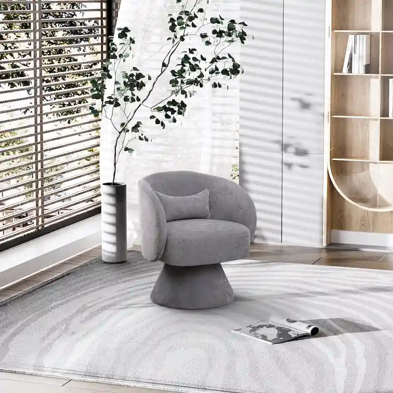 Moderne drehbare Kuschelsessel in Fassform mit 360-Grad-Drehfunktion