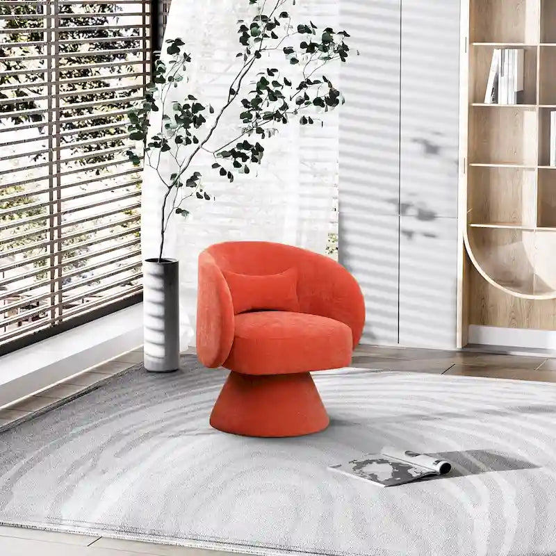 Moderne drehbare Kuschelsessel in Fassform mit 360-Grad-Drehfunktion