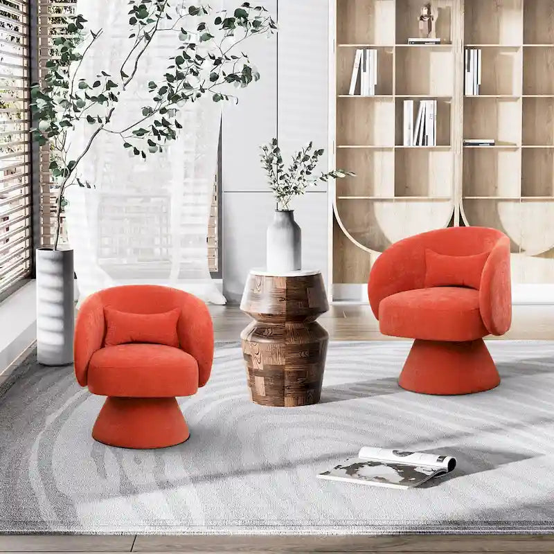 Moderne drehbare Kuschelsessel in Fassform mit 360-Grad-Drehfunktion
