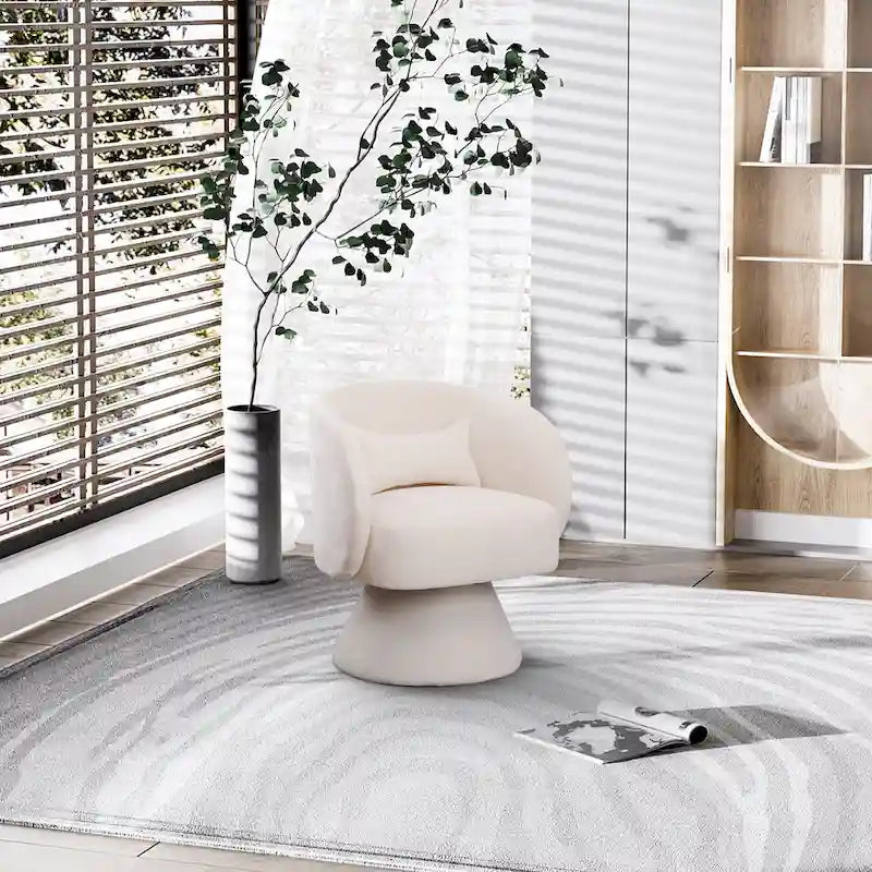 Moderne drehbare Kuschelsessel in Fassform mit 360-Grad-Drehfunktion