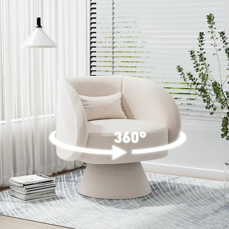 Moderne drehbare Kuschelsessel in Fassform mit 360-Grad-Drehfunktion