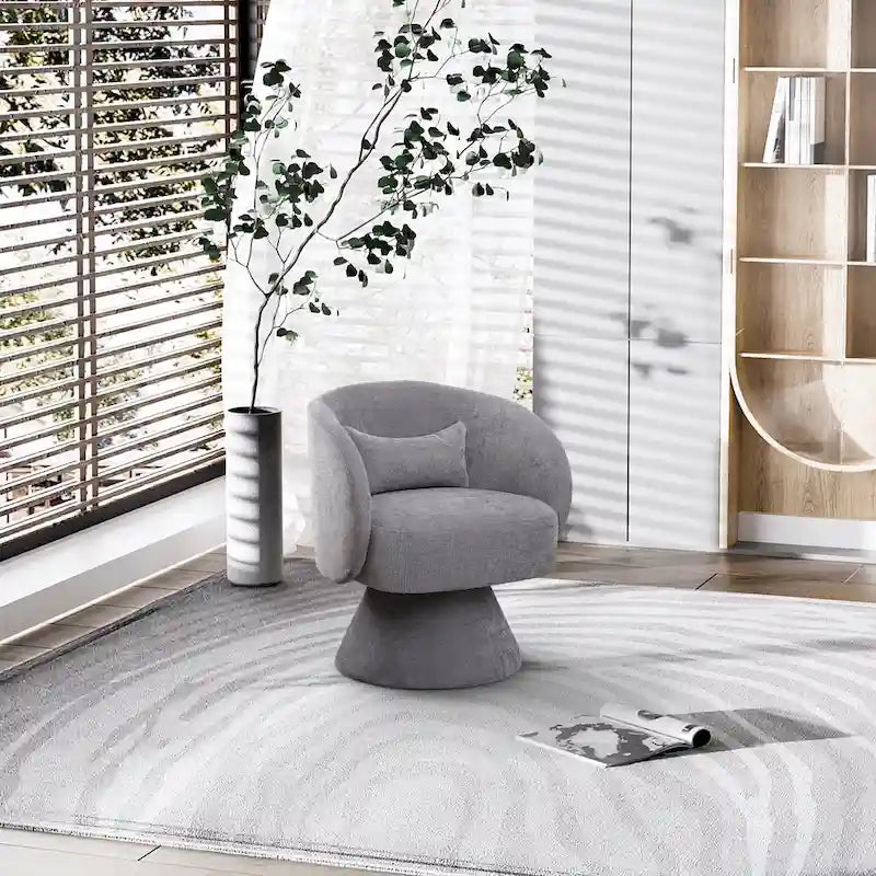 Moderne drehbare Kuschelsessel in Fassform mit 360-Grad-Drehfunktion
