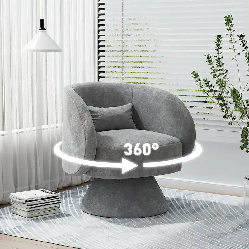 Moderne drehbare Kuschelsessel in Fassform mit 360-Grad-Drehfunktion