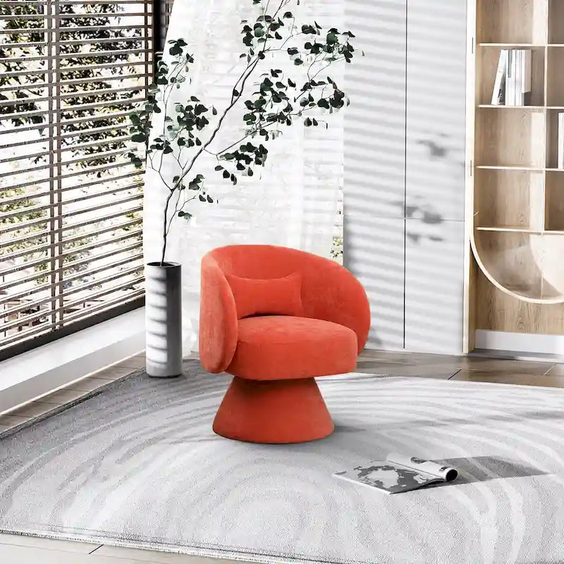 Moderne drehbare Kuschelsessel in Fassform mit 360-Grad-Drehfunktion