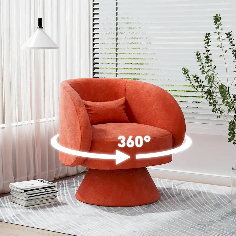 Moderne drehbare Kuschelsessel in Fassform mit 360-Grad-Drehfunktion