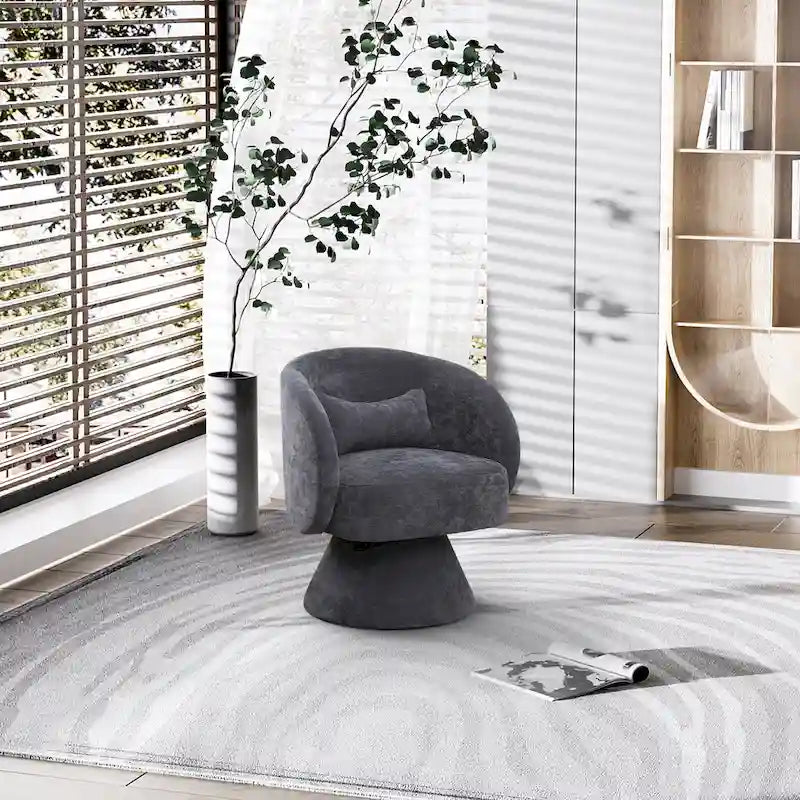 Moderne drehbare Kuschelsessel in Fassform mit 360-Grad-Drehfunktion