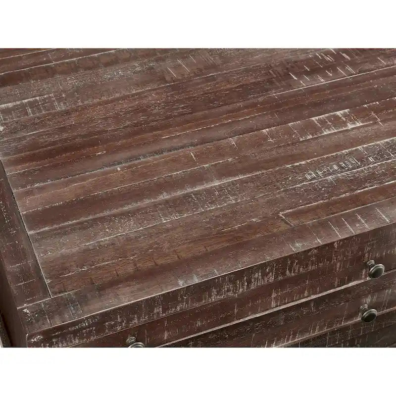 Couchtisch aus Massivholz mit Rollen