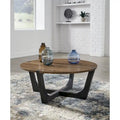Mesa de centro marrón/negra - 44W x 44D x 19H
