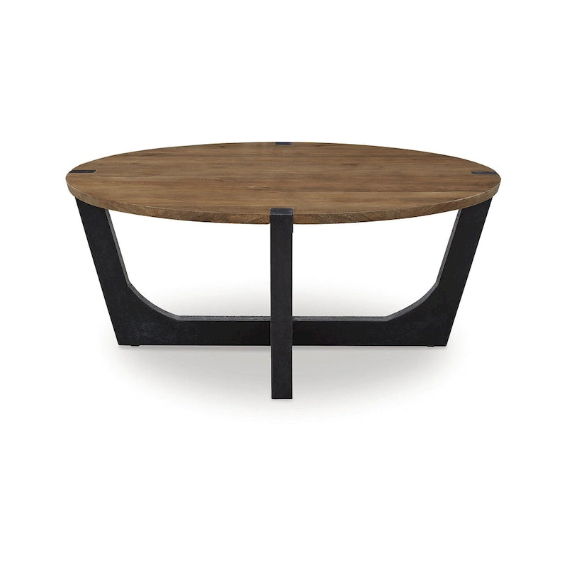 Couchtisch in Braun/Schwarz - 44W x 44D x 19H