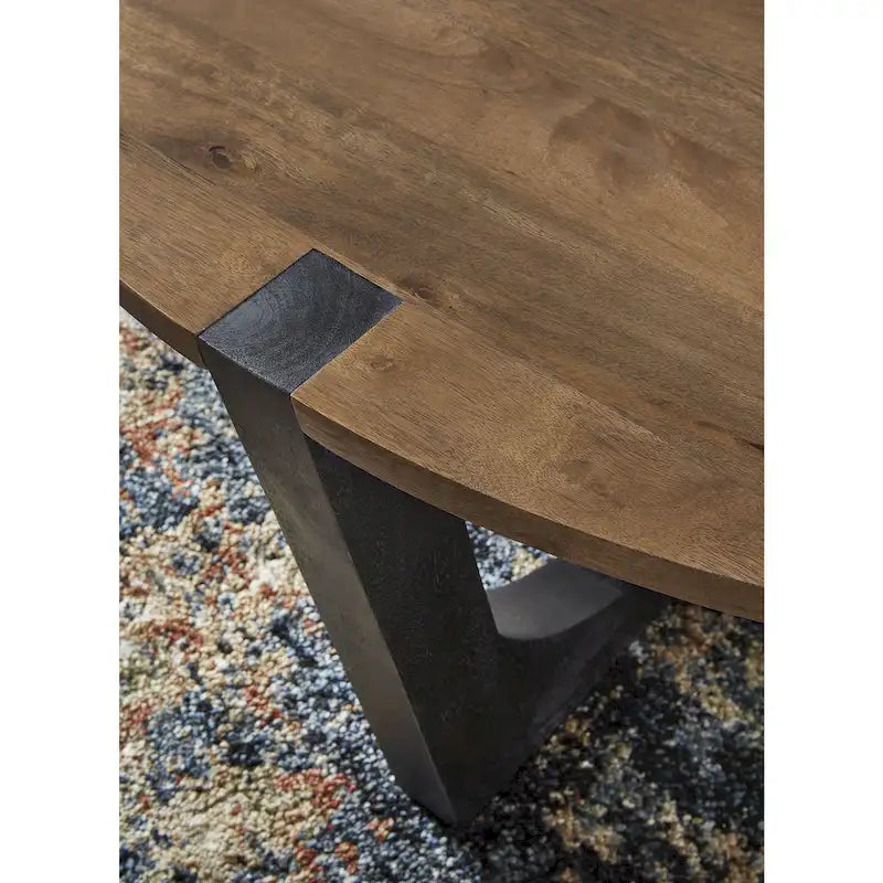 Couchtisch in Braun/Schwarz - 44W x 44D x 19H
