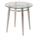Runder Beistelltisch aus Glas im Mid-Century-Stil