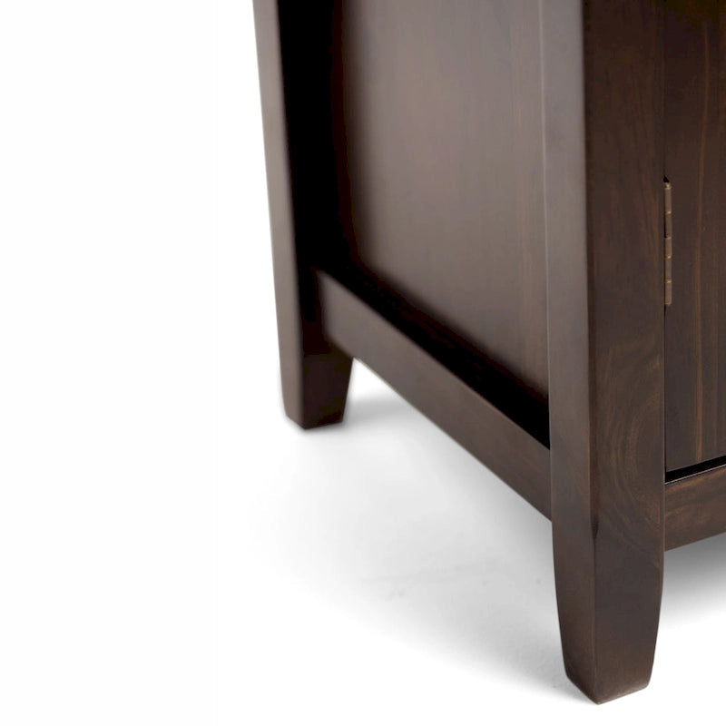 Armoire de rangement de transition en bois massif, largeur de 40 pouces, brun acajou - 40w x 16.9d x 44h