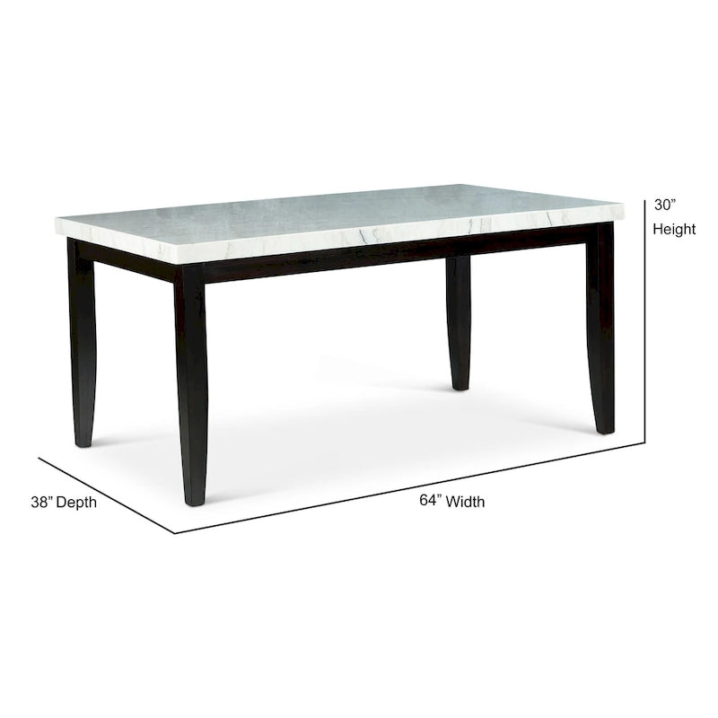 Table de salle à manger en marbre blanc