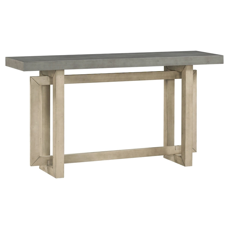 Konsolentisch mit industriell inspiriertem Beton-Holz-Design