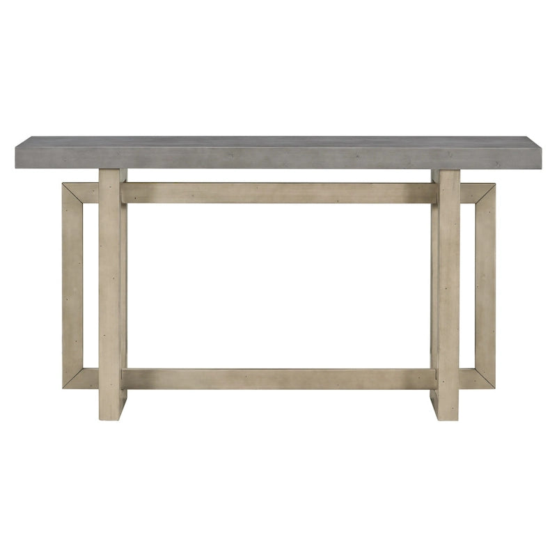 Konsolentisch mit industriell inspiriertem Beton-Holz-Design
