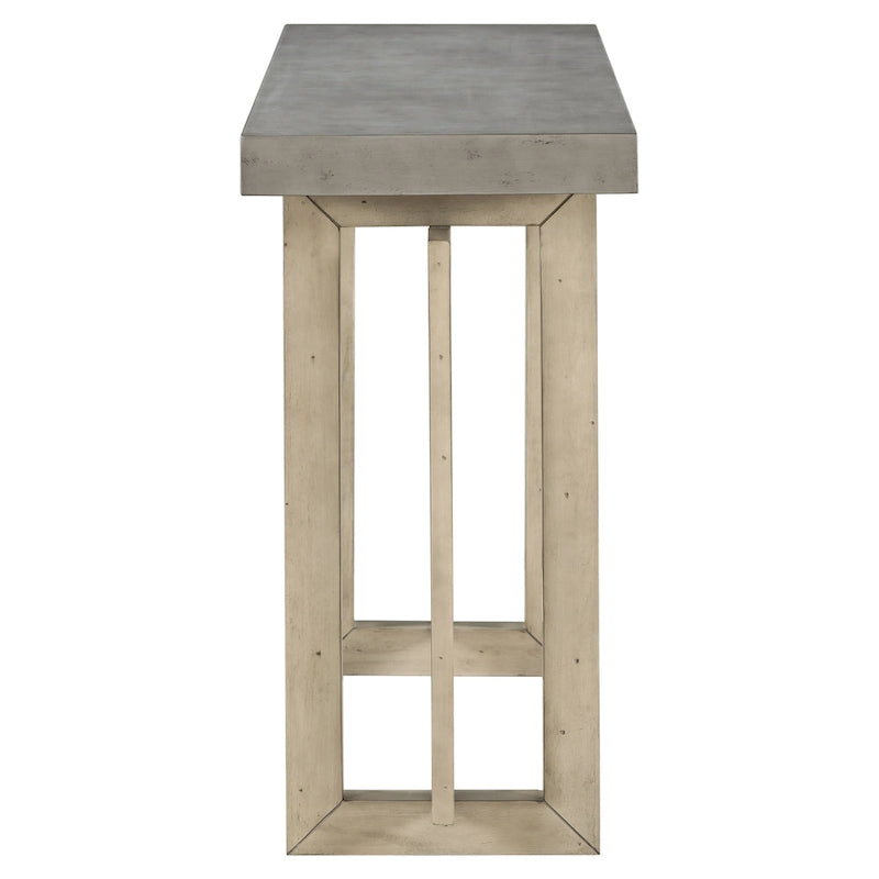 Konsolentisch mit industriell inspiriertem Beton-Holz-Design