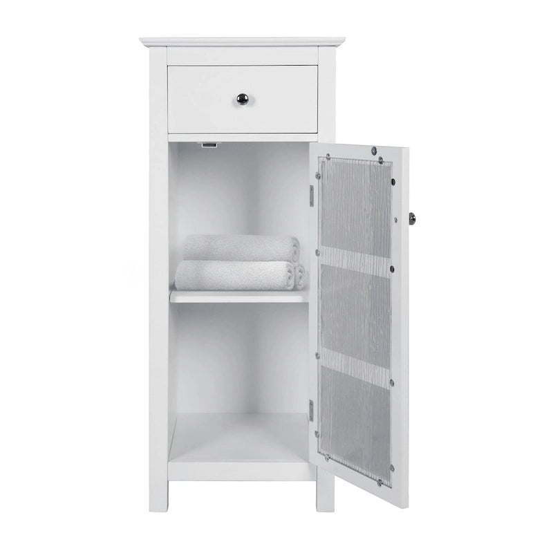 Bodenschrank mit strukturiertem Wasserglas