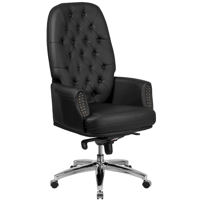 Ergonomischer Drehbürostuhl mit hoher, getufteter Rückenlehne
