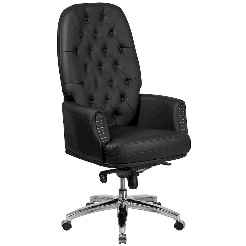 Ergonomischer Drehbürostuhl mit hoher, getufteter Rückenlehne