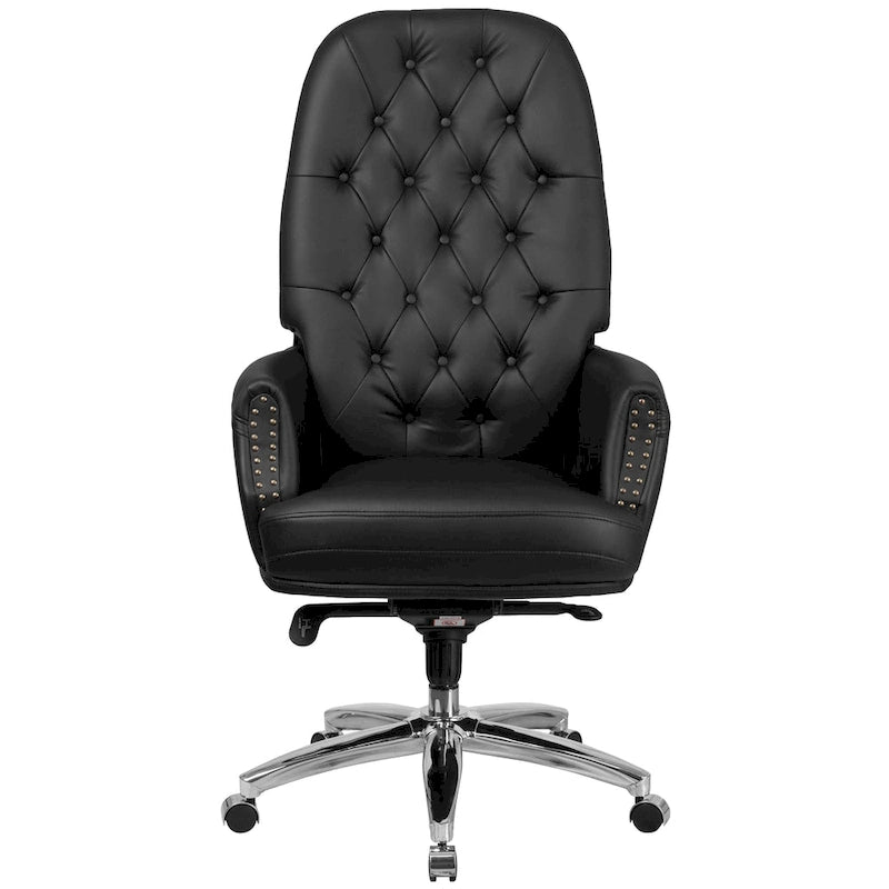 Ergonomischer Drehbürostuhl mit hoher, getufteter Rückenlehne