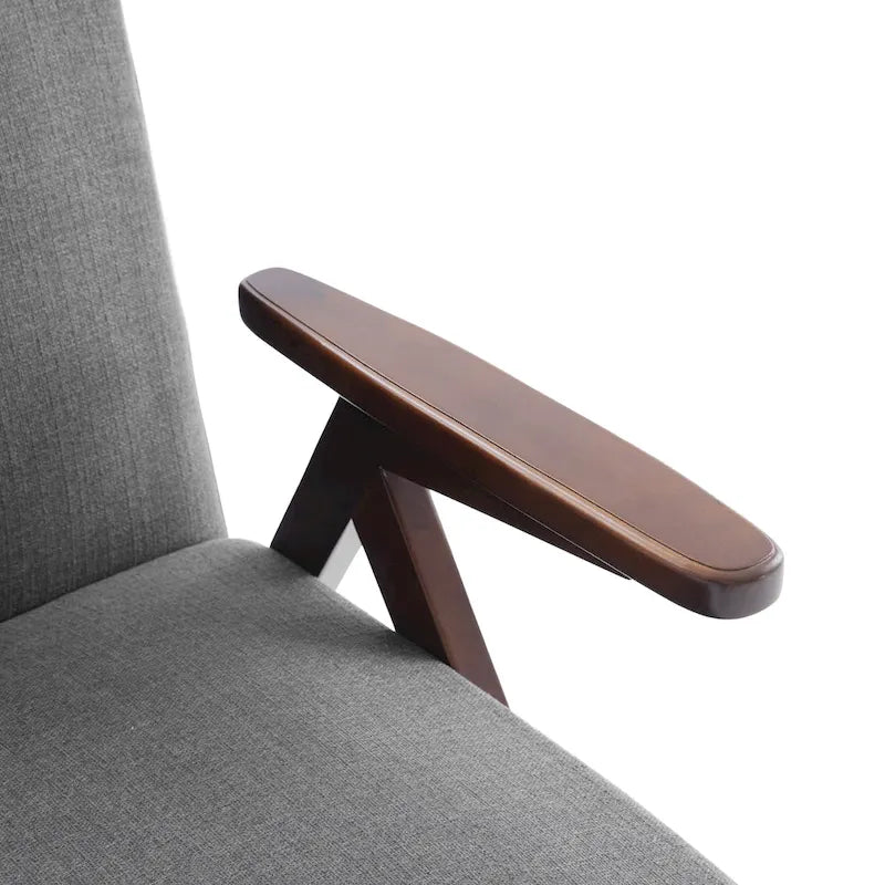 Polster-Akzentstuhl im Mid-Century-Modern-Stil in Grau/Blau/Weiß für Wohnzimmer und Schlafzimmer